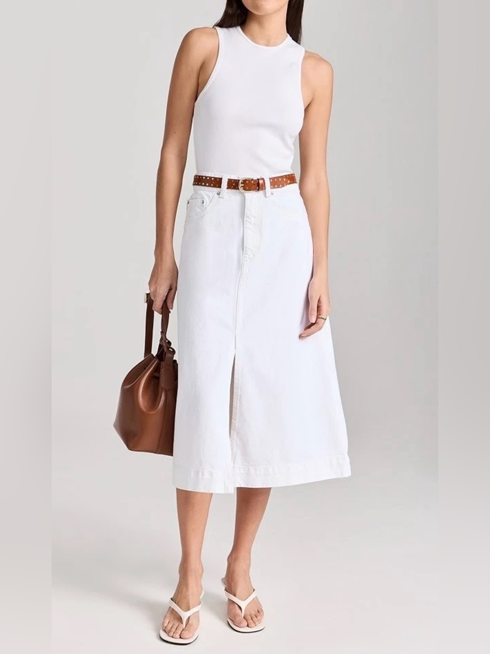 NWTs DL1961 Alma A-Line White Skirt - Size 30
